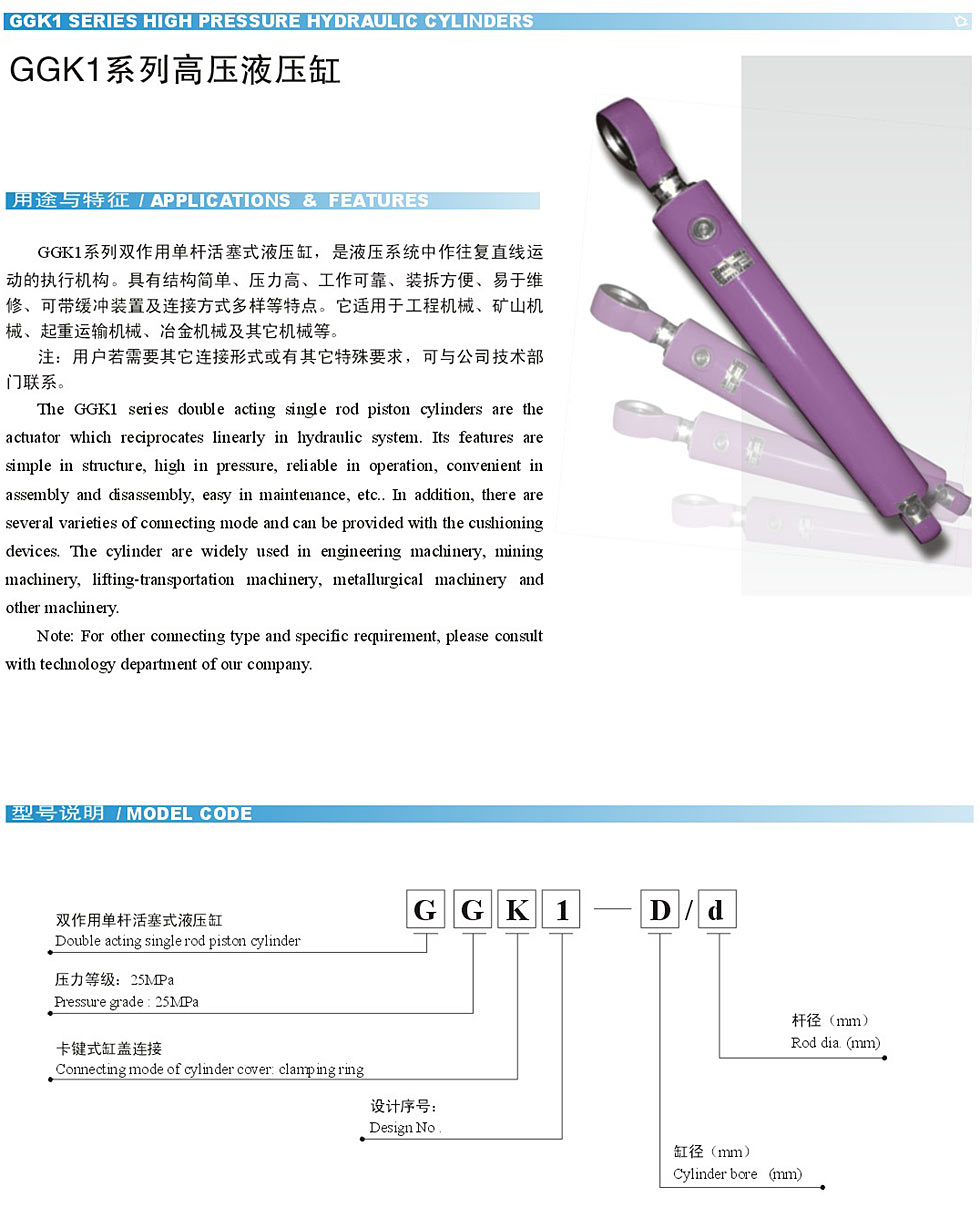 武漢液壓油缸HSGL01-80/200